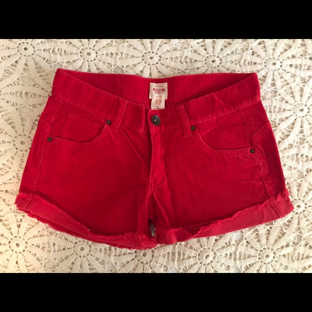Mossimo Red Corduroy Shorts